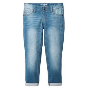 CAT & JACK Super Skinny Crop Jeggings Jeans With Pockets Denim Blue Size 4/16Y